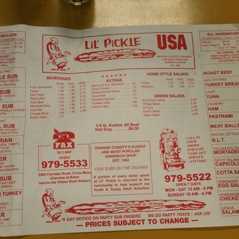 Lil' Pickle USA - Great sandwiches and salads! - Sandwiches Near Me - Costa Mesa, California Lil' Pickle USA - Great sandwiches and salads! - Sandwiches Near Me - Costa Mesa, California