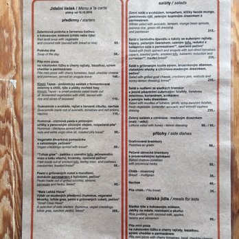 Lehká hlava - Another page of the menu. - Vegetarian Near Me - Prague, Puerto Rico Lehká hlava - Another page of the menu. - Vegetarian Near Me - Prague, Puerto Rico