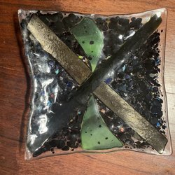 Indy fused glass - Fused Glass Key Holder