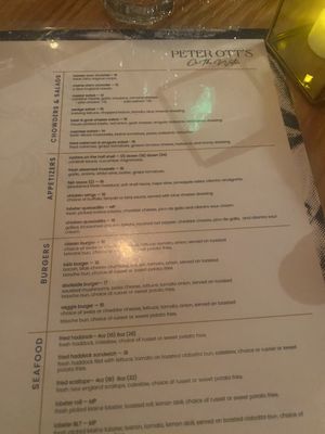 Menu photo 1 Peter Ott's on the Water Camden, ME Menu photo 1 Peter Ott's on the Water Camden, ME