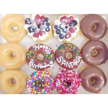 Jarams Donuts - Customized donuts I received for my birthday! :) - Donuts Near Me - Dallas, Texas