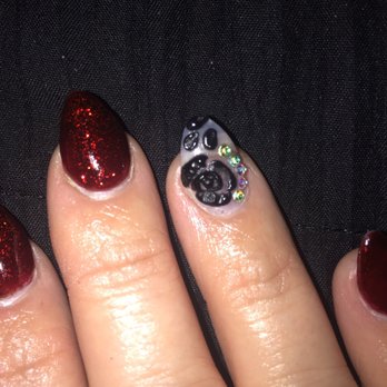 Million Nails & Bar - Tried to get a closer view of the Rose, but it looks much better in person. Lol P.s. This 1 full week after getting them done. - Nail Salons Near Me - Grand Prairie, Texas Million Nails & Bar - Tried to get a closer view of the Rose, but it looks much better in person. Lol P.s. This 1 full week after getting them done. - Nail Salons Near Me - Grand Prairie, Texas
