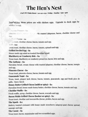 Menu photo 8 The Hen's Nest Bandera, TX Menu photo 8 The Hen's Nest Bandera, TX