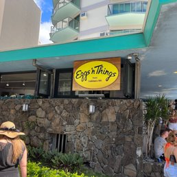 Exterior outside entrance of Eggs 'n Things - Waikiki Beach Eggspress - There is a wait but it's worth it - Honolulu, Hawaii Exterior outside entrance of Eggs 'n Things - Waikiki Beach Eggspress - There is a wait but it's worth it - Honolulu, Hawaii