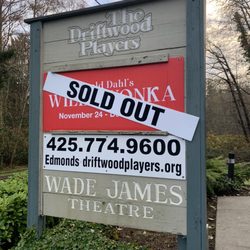 Edmonds Driftwood Players Theater - Willy Wonka shows sold out, Friday 8 December 2023.
