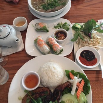 Saigon Spring Restaurant - Summer spring rolls for appetizer and brisket/beefball pho soup and lemongrass pork chops! Everything was yummy! We will be back! - Vietnamese Near Me - Clifton Park, New York