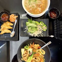 Long's Vietnamese Kitchen - Shrimp pho, lobster wonton, seafood yakisoba