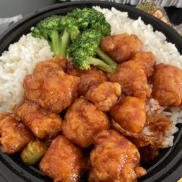 Orange chicken lunch special