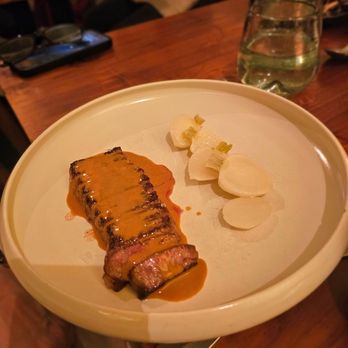 Ma dé - Restaurant Week 2025- Beef Miyazaki- pickled Tokyo turnip and yuzu soy. $12 more but worth it. Good quality beef as expected - Indonesian Near Me - New York, New York