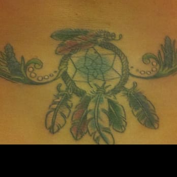 Shaman Modifications Body Piercing Studio - Dream Catcher.  Feather colors are birthstone colors of my 5 children and my husband and I. - Piercing Near Me - Austin, Texas