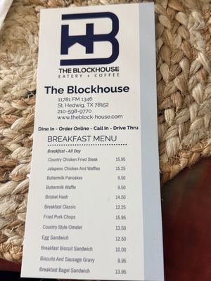 Menu photo 2 Blockhouse Saint Hedwig, TX