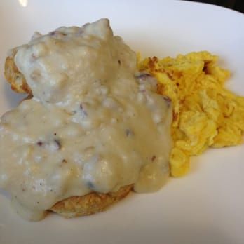 Bernies Diner - Biscuits and Gravy with a side of scrambles eggs. - Comfort Food Near Me - Billings, Montana Bernies Diner - Biscuits and Gravy with a side of scrambles eggs. - Comfort Food Near Me - Billings, Montana