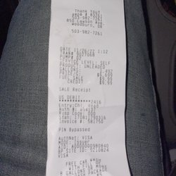 Woodburn Arco Am-Pm Mini-Mart - Receipt to show price!