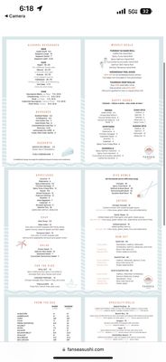 Menu photo 1 Fansea Sushi Manhattan Beach, CA