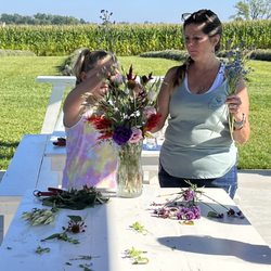 Dollie’s Farm - Learning how to make a beautiful flower arrangement.