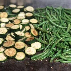 12Eleven Catering - Can't decide - have both! Garlic Zucchini and Garlic Green Beans