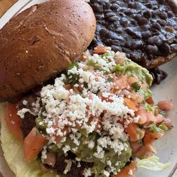 Aztec burger- great, enough to share