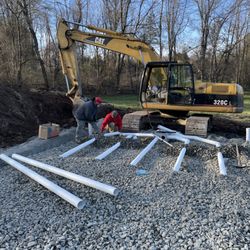 J. C. Pillion Contracting - Installing a septic system in Harding Township.