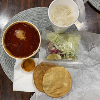 Nelly's Mexican Food - Bowl of pozole & iced medium horchata $15.11 (12/11/21) - Mexican Near Me - Downey, California Nelly's Mexican Food - Bowl of pozole & iced medium horchata $15.11 (12/11/21) - Mexican Near Me - Downey, California