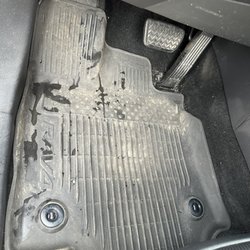 Parkway Auto Laundry - This is after my mats were cleaned.   I did tighten the things that hold the mat down so I could drive.