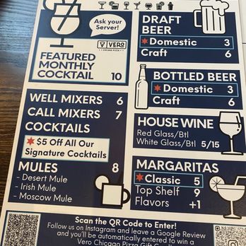 Vero Chicago Pizza - Drink menu - Pizza Near Me - Chandler, Arizona Vero Chicago Pizza - Drink menu - Pizza Near Me - Chandler, Arizona