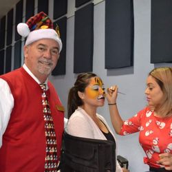 Paint and Twist - Childhood Cancer Foundation Christmas event. Myself and my team volunteered and painted several children.
