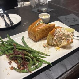 The VERY best Lobster roll and green beans on the planet. The VERY best Lobster roll and green beans on the planet.