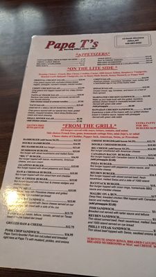 Menu photo 1 Papa T's Dillon, MT