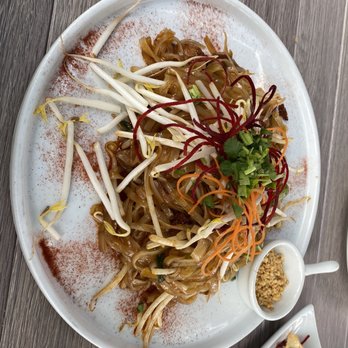 Something Vegan - Pad Thai with chicken - Asian Fusion Near Me - Burbank, California