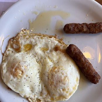 Denny's - Who doesn't love grease on the plate and deep fried sausage since there is no way to cook sausage on griddle to look like this on my plate. - Diners Near Me - Gallup, New Mexico