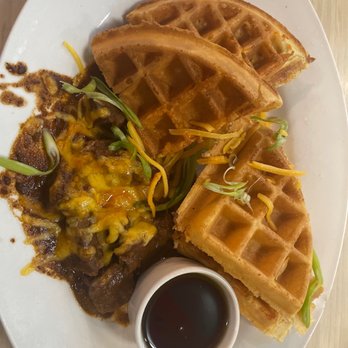 Chicago Waffles - Short rib 6oz cheddar and scallions - Breakfast & Brunch Near Me - Chicago, Illinois Chicago Waffles - Short rib 6oz cheddar and scallions - Breakfast & Brunch Near Me - Chicago, Illinois