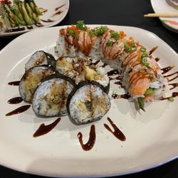 Yuki Restaurant of Japan - Salmon skin and salmon pizza rolls
