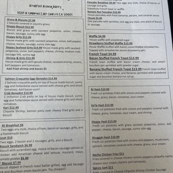 Biscuits & Jamz - Front side of menu, forget to take pic of back. I have the itis now. - Breakfast & Brunch Near Me - Lake Charles, Louisiana