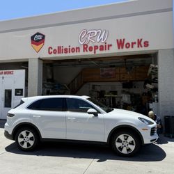 Collision Repair Works - Porsche Cayenne getting final repairs