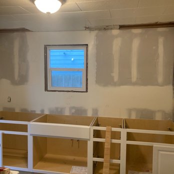 Your Local Handy Matt - Whole kitchen and bathroom remodel. Cause of leaking pipe between bathroom and kitchen wall. Serious water damage to framing and flooring. - Handyman Near Me Your Local Handy Matt - Whole kitchen and bathroom remodel. Cause of leaking pipe between bathroom and kitchen wall. Serious water damage to framing and flooring. - Handyman Near Me