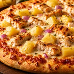 Hawaiian chicken pizza