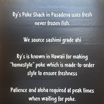 Ry's Poke Shack - Hawaiian Near Me - Pasadena, California
