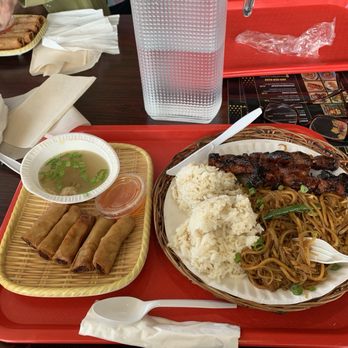 Pinoy Grill - Main course. Soup was sweet, egg rolls very good, rest was good too. - Filipino Near Me - Arlington Heights, Illinois