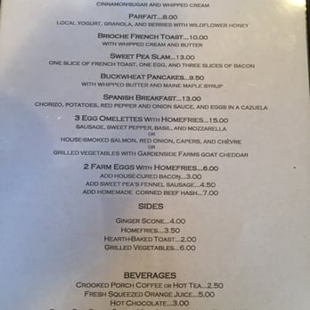 Sweet Pea's Cafe - Breakfast menu. Popovers! - Cafes Near Me - Bar Harbor, Maine Sweet Pea's Cafe - Breakfast menu. Popovers! - Cafes Near Me - Bar Harbor, Maine