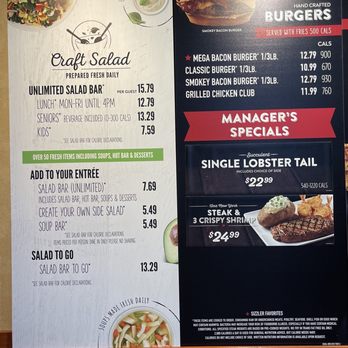 Sizzler - Menu 12/2023 - Seafood Near Me - Roseburg, Oregon