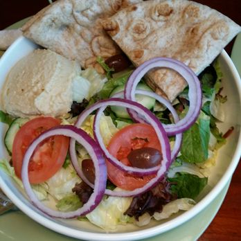 Showmars Fort Mill-Hwy 521 - Mediterranean salad with hummus and pita bread - Greek Near Me - Fort Mill, South Carolina Showmars Fort Mill-Hwy 521 - Mediterranean salad with hummus and pita bread - Greek Near Me - Fort Mill, South Carolina