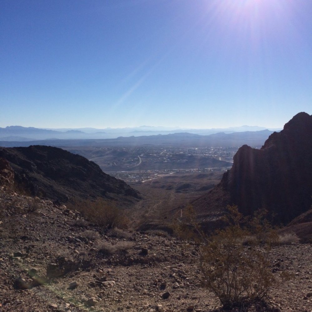 Red and Black Mountain - View of Boulder City from the saddle - Hiking Near Me - Boulder City, Nevada Red and Black Mountain - View of Boulder City from the saddle - Hiking Near Me - Boulder City, Nevada