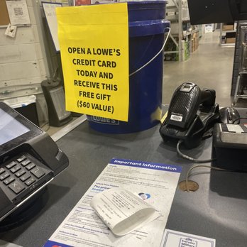 Lowe's Home Improvement - Bucket of goodies for opening a credit card - Hardware Stores Near Me - Sterling Height, Michigan