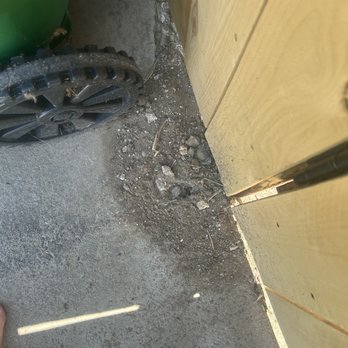 The Fence Company - Left huge holes in concrete from old pickets and filled with dirt. - Fences & Gates Near Me The Fence Company - Left huge holes in concrete from old pickets and filled with dirt. - Fences & Gates Near Me