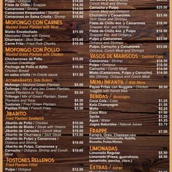 La Fiebre Del Sabor Criollo - La Fiebre Del Sabor Criollo * Menu