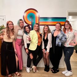 The Hive Salon - Pictured Left to Right: Marysa, Katy, Anna, Liz, Chelsea, Tess, Dakota