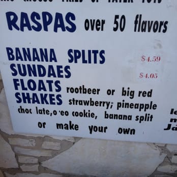 Frozen Dreams - Part of menu - Burgers Near Me - San Antonio, Texas
