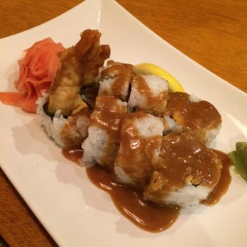Kashin - #8 roll...tempura shrimp, sweet potato and a sweet sesame sauce. Amazing!!! - Japanese Near Me - Cary, North Carolina