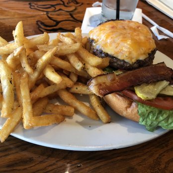 The Ugly Dog Pub - Bacon Pimento Burger w/ Fries - AWESOME!! - New American Near Me - Highlands, North Carolina The Ugly Dog Pub - Bacon Pimento Burger w/ Fries - AWESOME!! - New American Near Me - Highlands, North Carolina