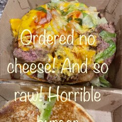 McDonald's - Raw burger ordered with no Cheese